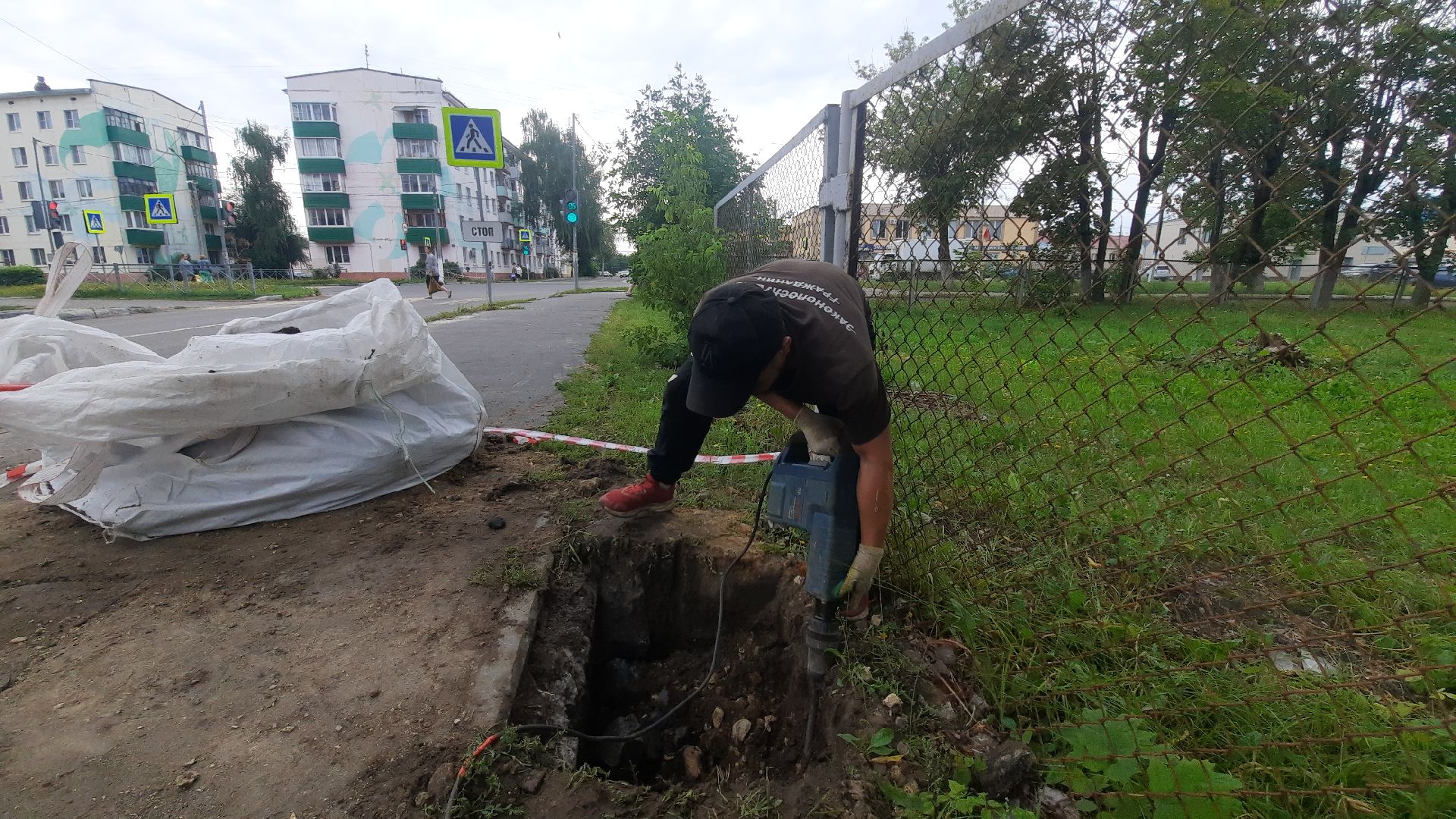 Шатура, замена опор, освещение, Школьная