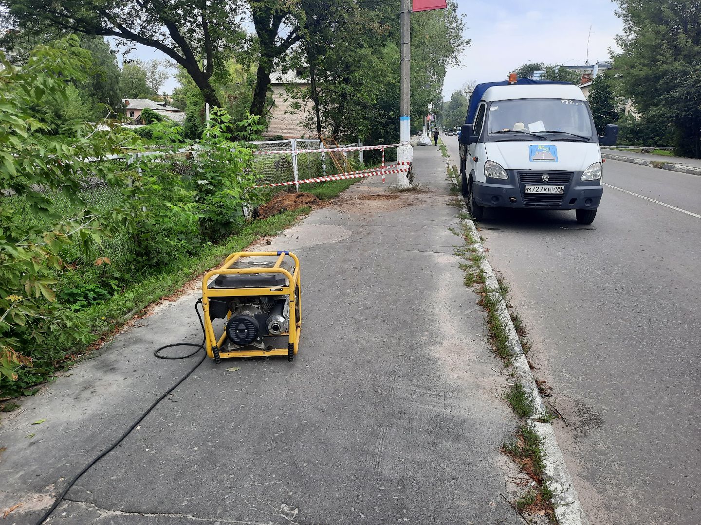 Шатура, замена опор, освещение, Школьная