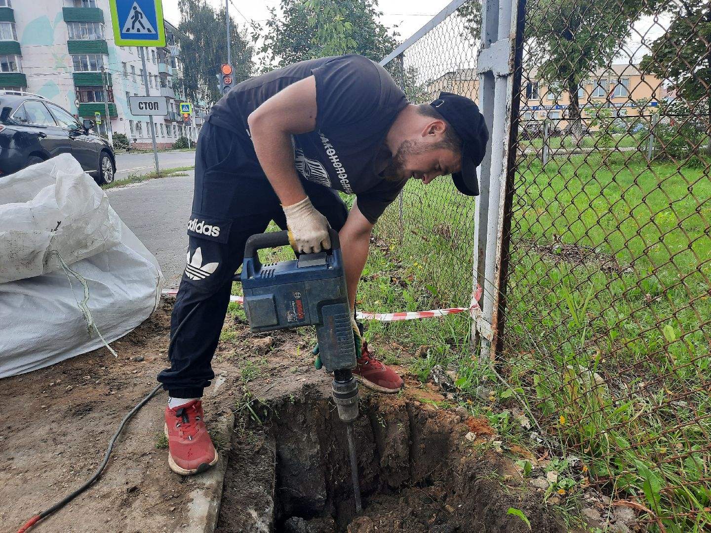 Шатура, замена опор, освещение, Школьная