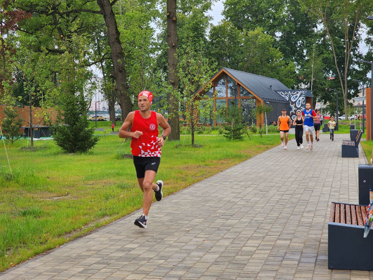 Павловский Посад, городской округ Павловский Посад, спорт, бег, люди, парк, Дубрава
