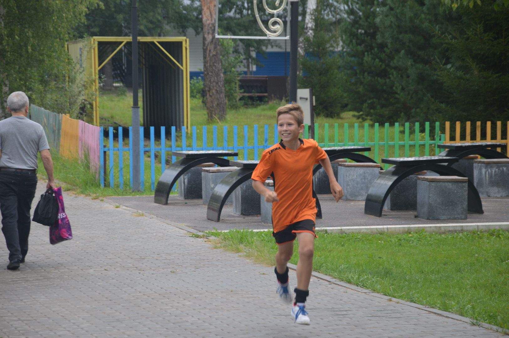 Шатура, День физкультурника, массовый забег, городской парк