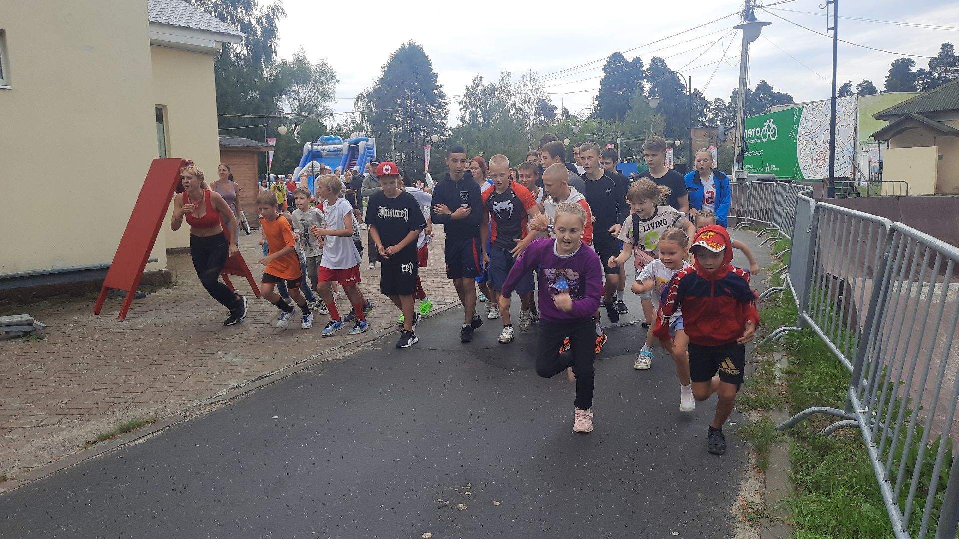 Шатура, День физкультурника, массовый забег, городской парк