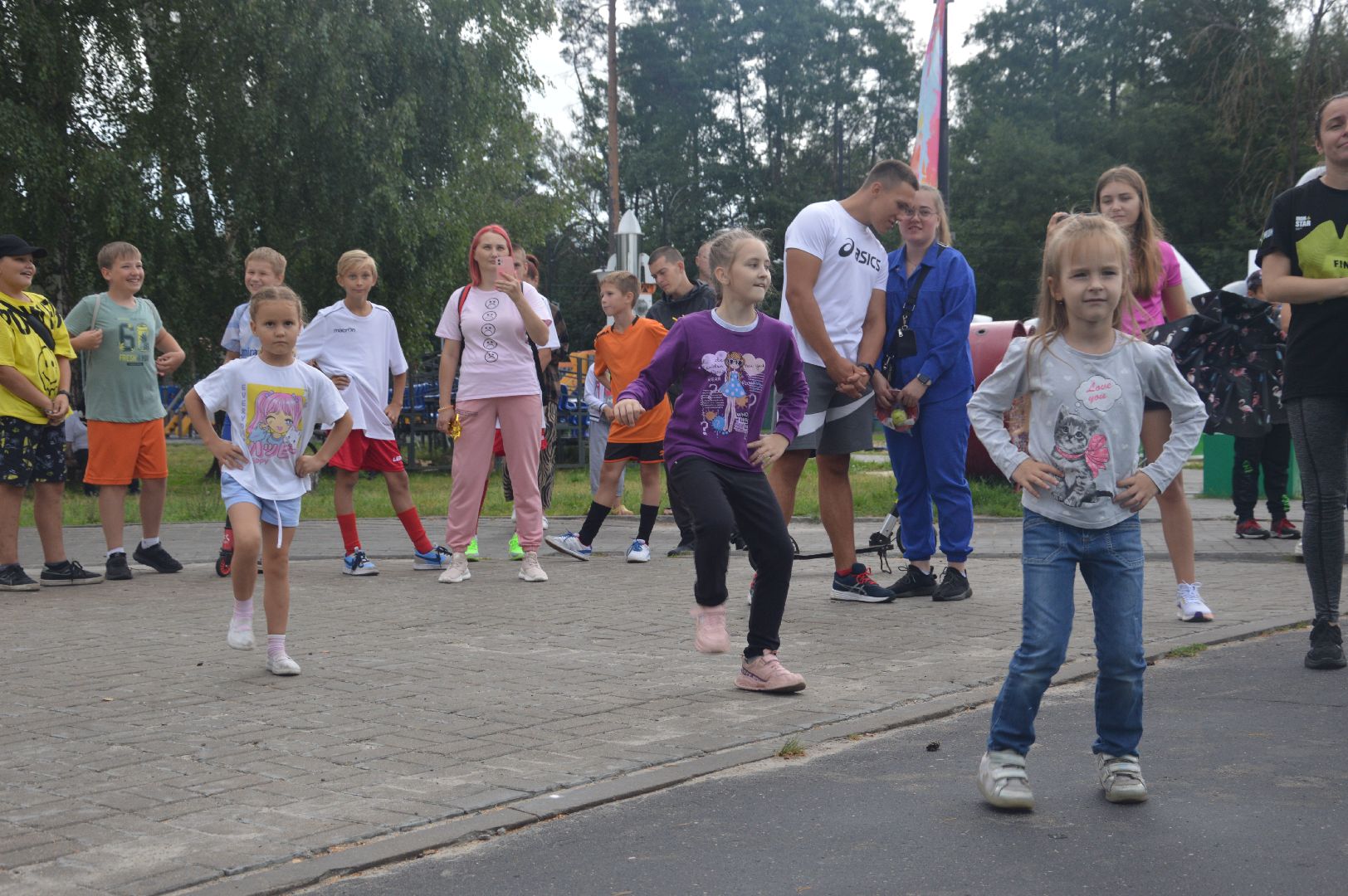Шатура, День физкультурника, массовый забег, городской парк