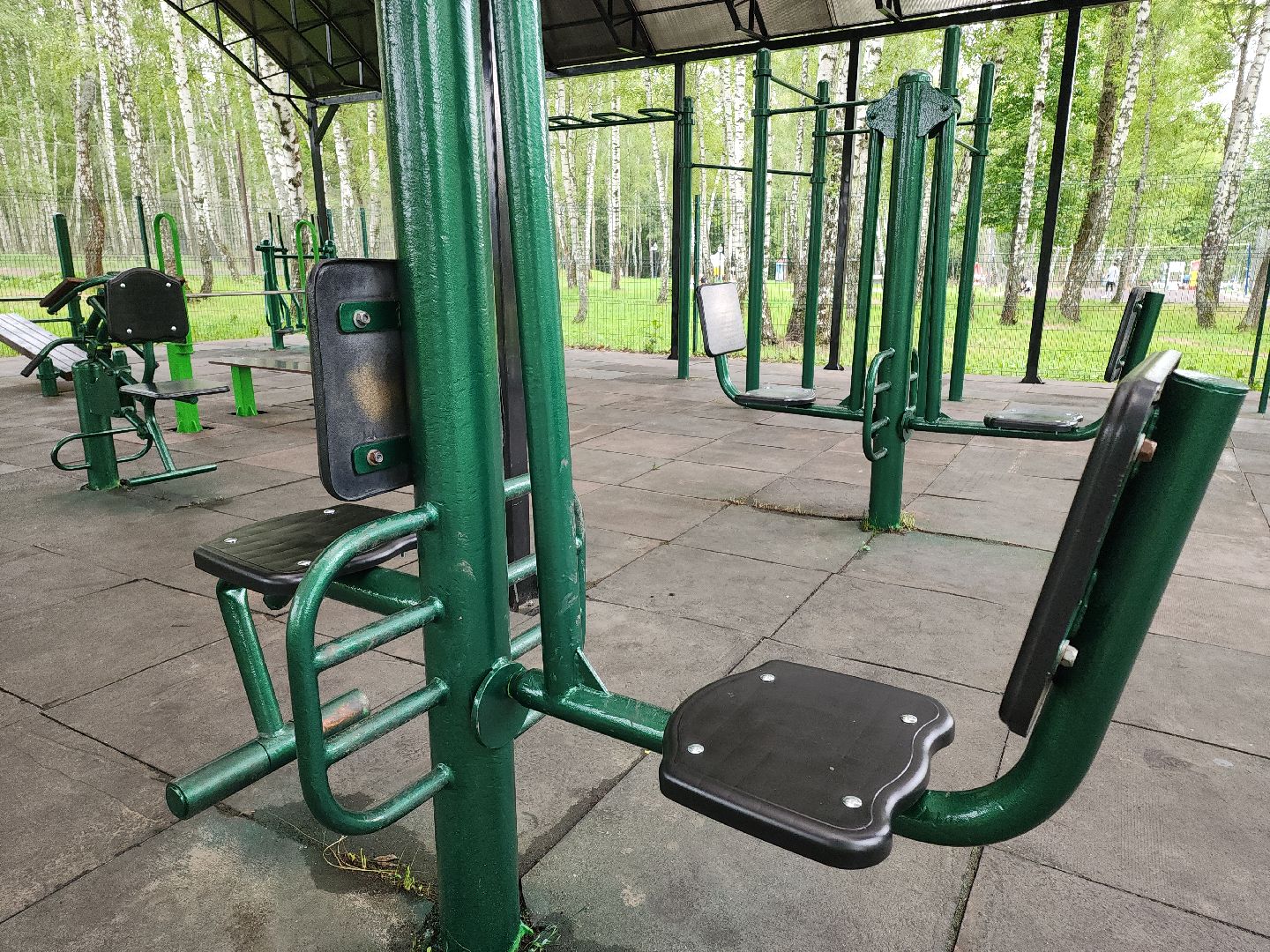 Кашира, парк, воркаут, крыша, тренажёры