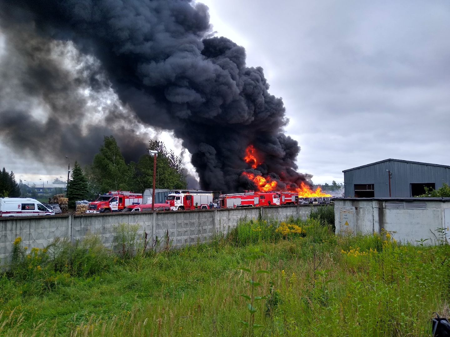 Раменское, ЧП, пожар на Донинском шоссе