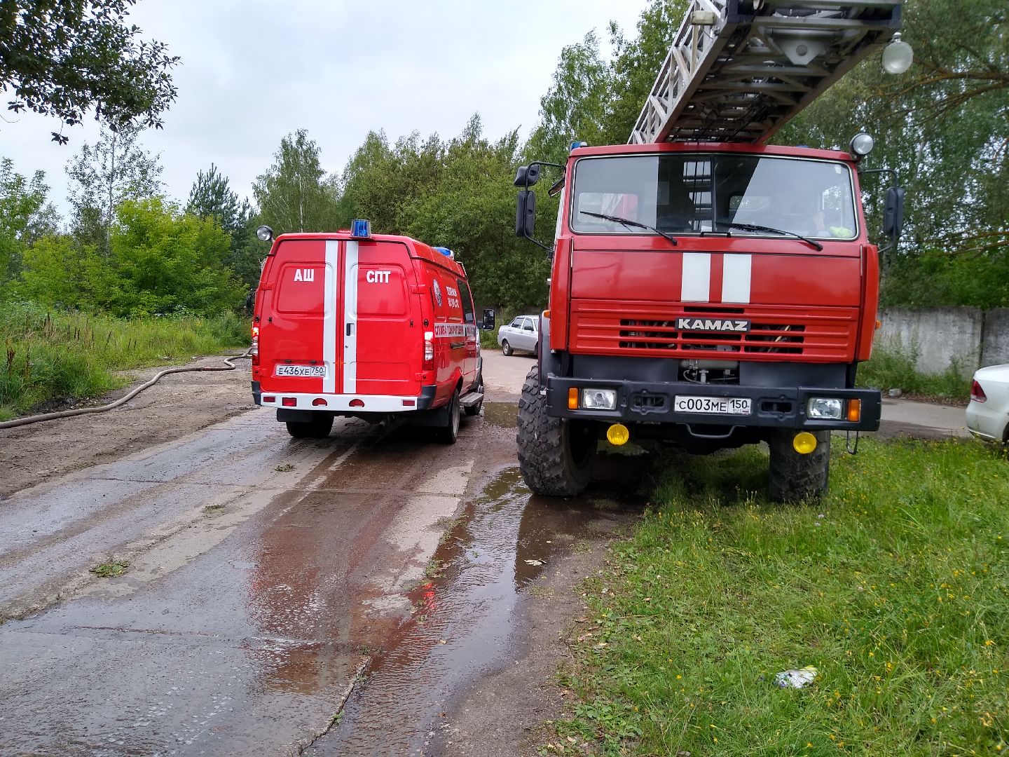 Раменское, ЧП, пожар на Донинском шоссе