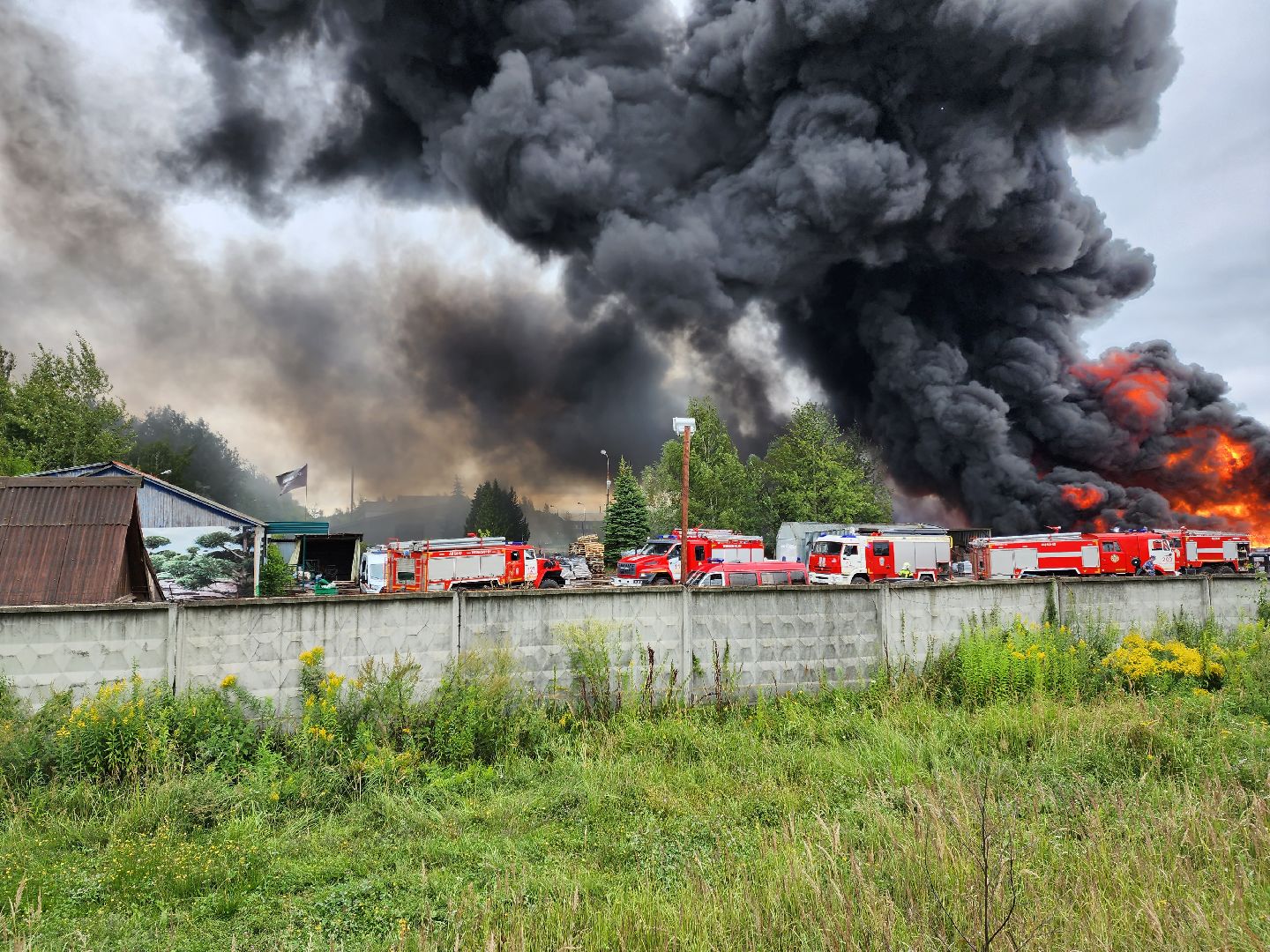 Раменское, ЧП, пожар на Донинском шоссе