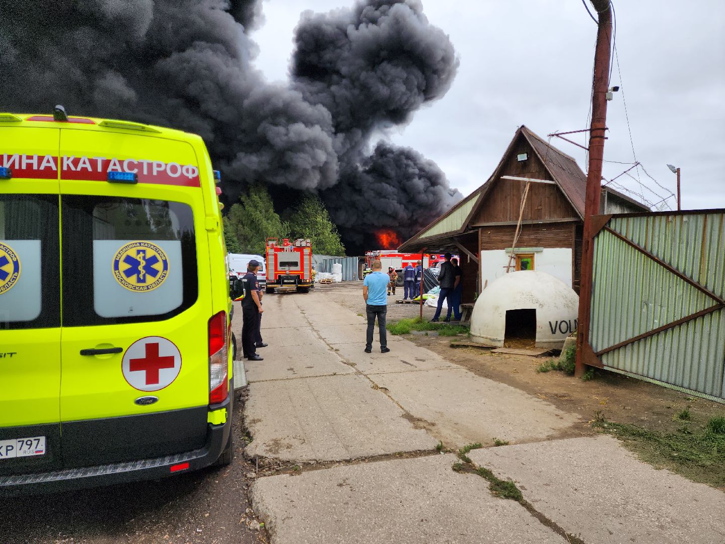 Раменское, ЧП, пожар на Донинском шоссе