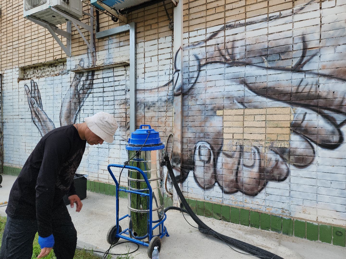 отчистка стен зданий, Домодедово