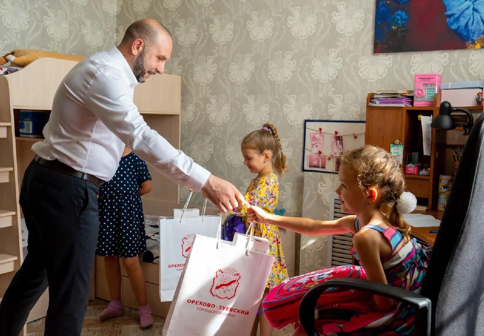 Соцподдержка, рюкзаки, первроклассники, губернатор, Заголовацкий, Орехово-Зуево