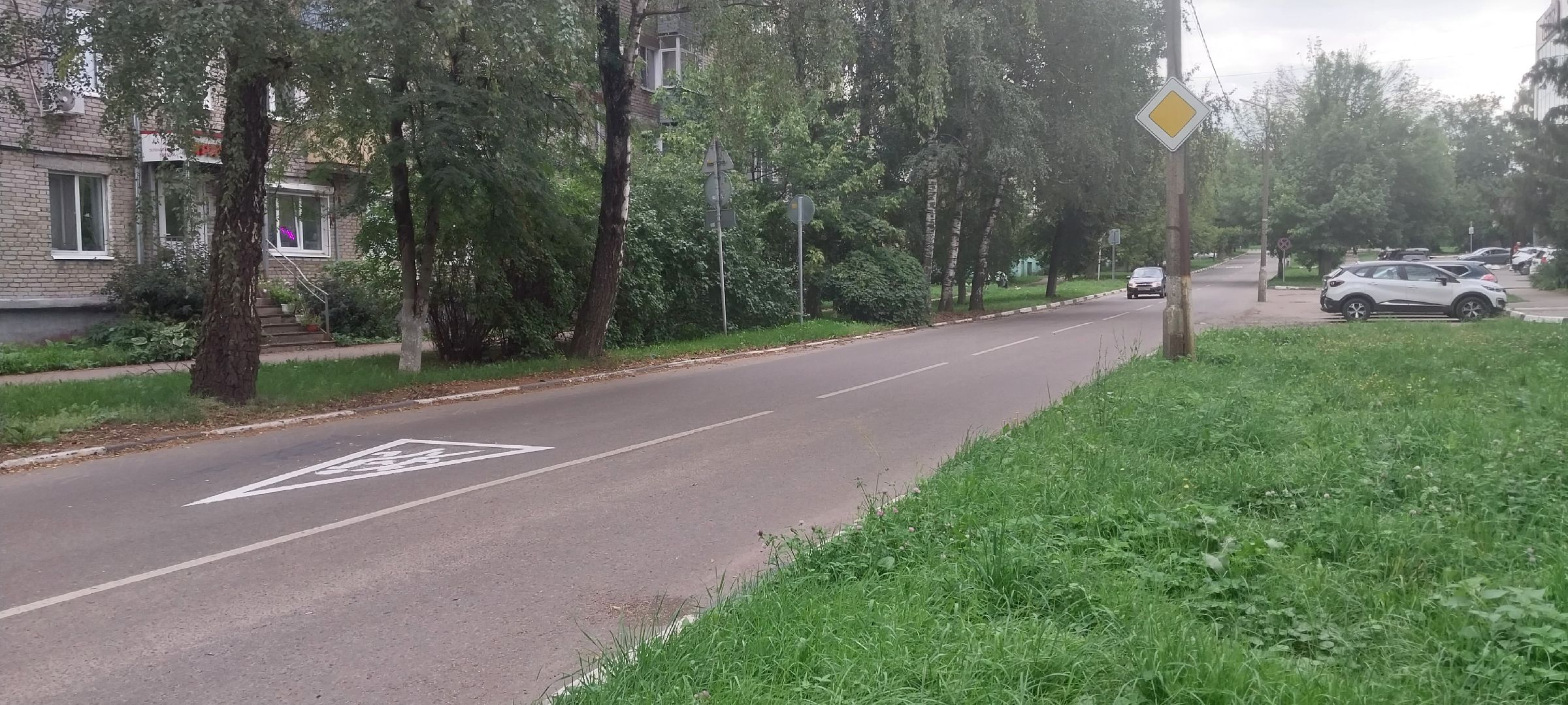 Коломна, дороги, дорожная разметка