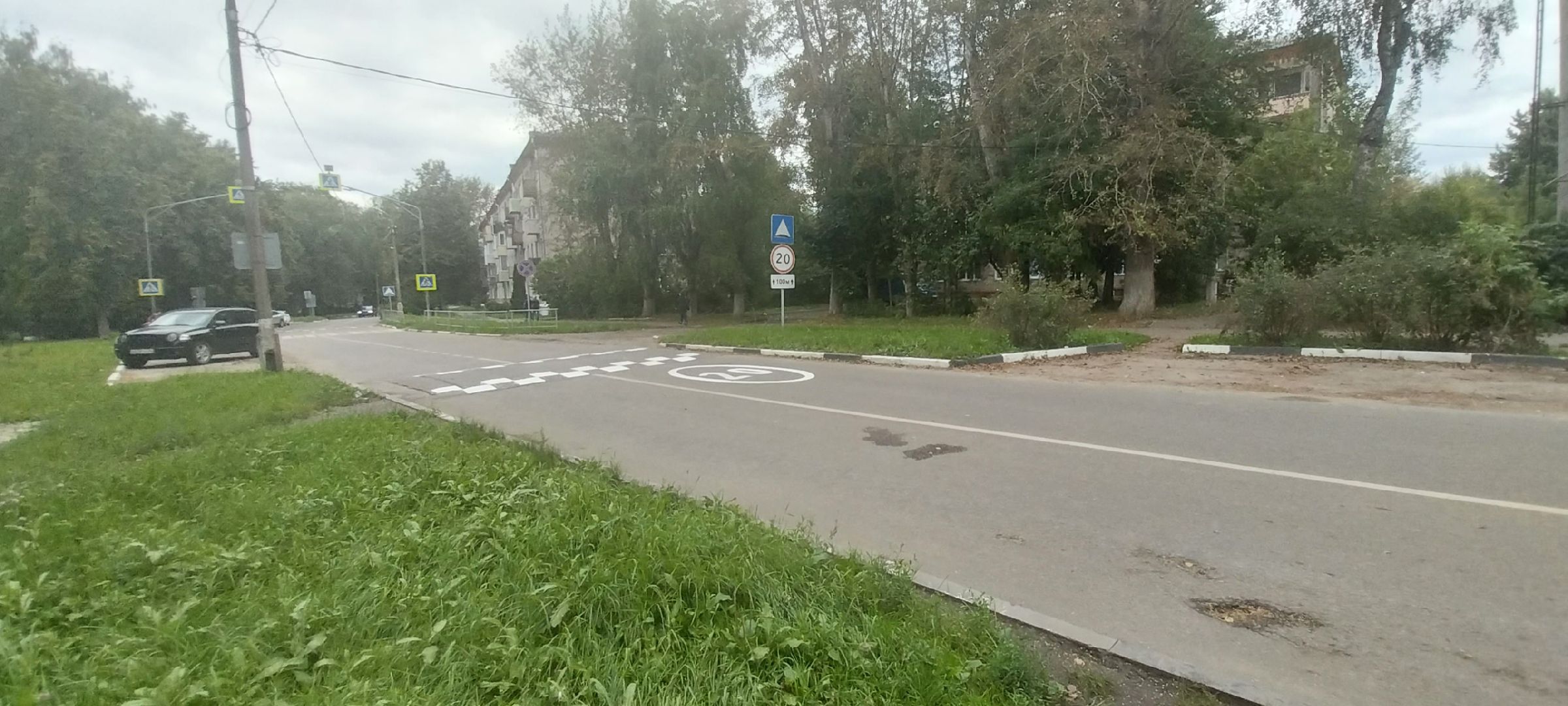 Коломна, дороги, дорожная разметка