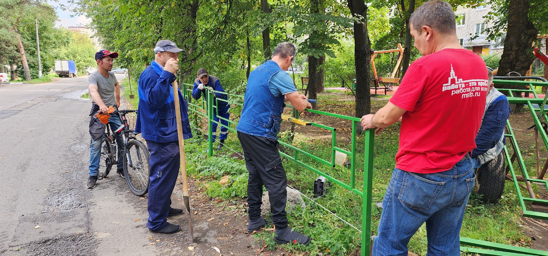 благоустройство, Белая Дача, палисадник, установка ограждения, Котельники