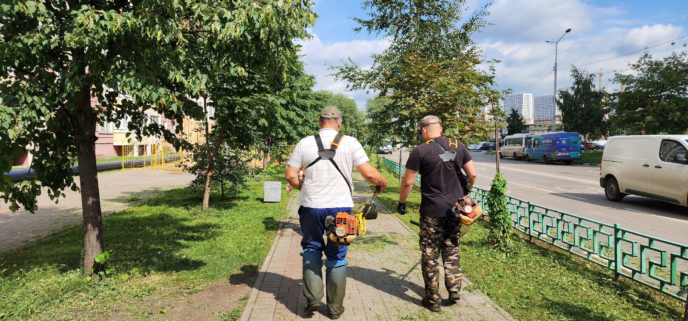 покос травы, благоустройство, Котельники