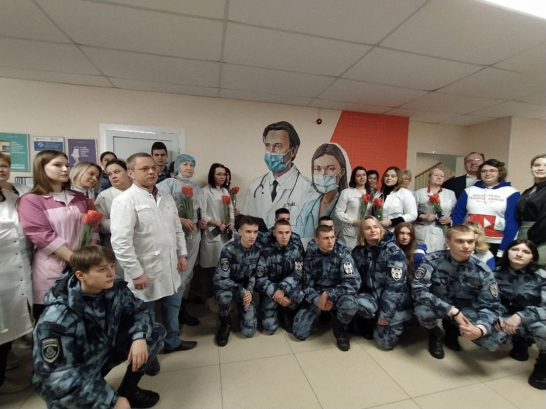 Граффити, акция, Щёлково, больница, Спасибо, врачи