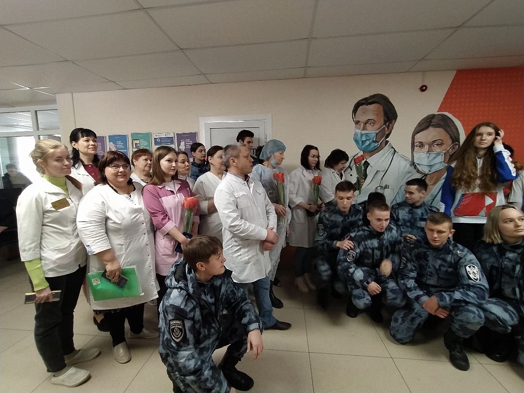 Граффити, акция, Щёлково, больница, Спасибо, врачи