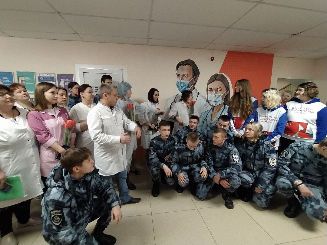 Граффити, акция, Щёлково, больница, Спасибо, врачи