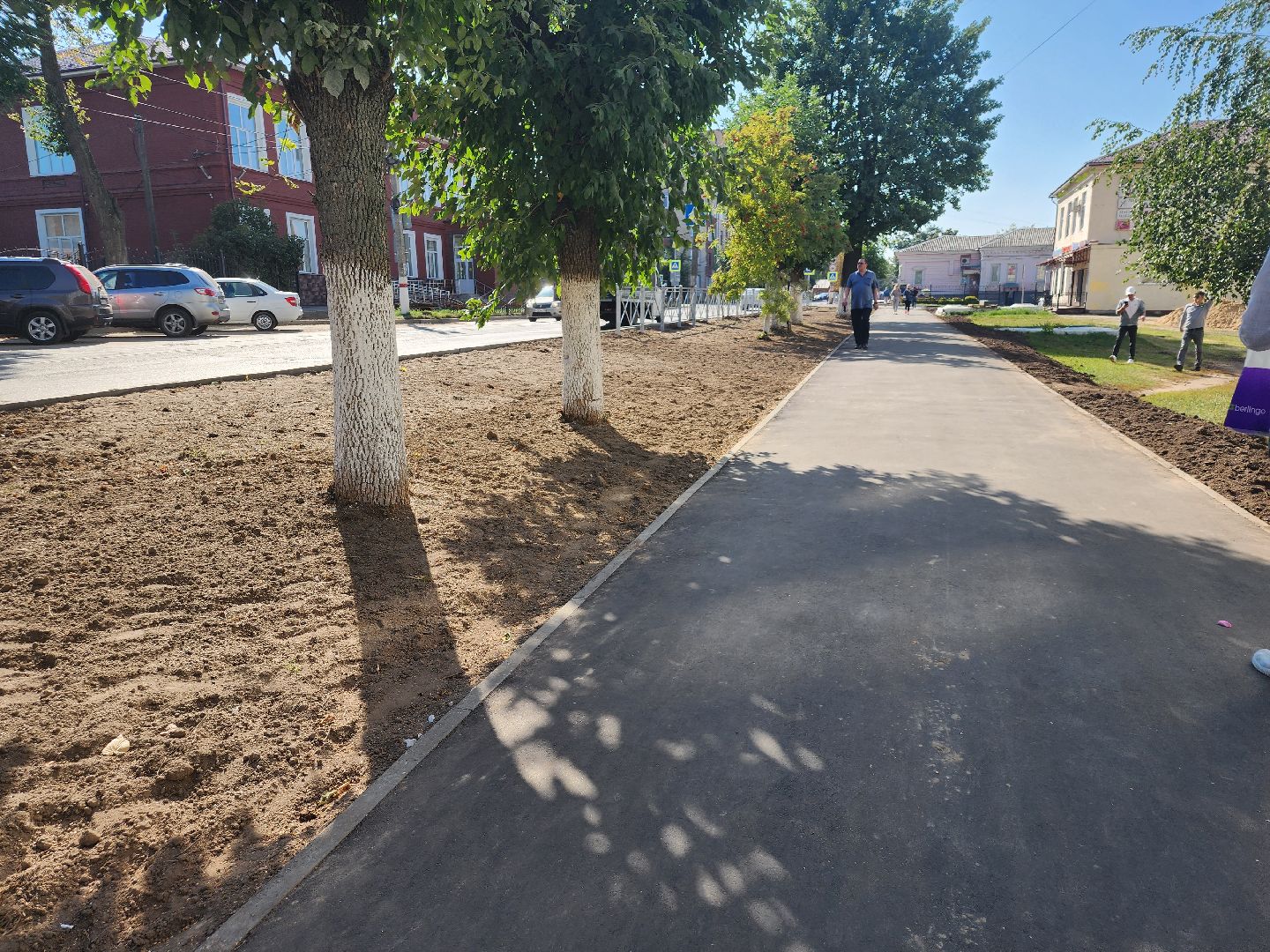 Павловский Посад, городской округ павловский Посад, люди, благоустройство, тротуар, улица, ремонт