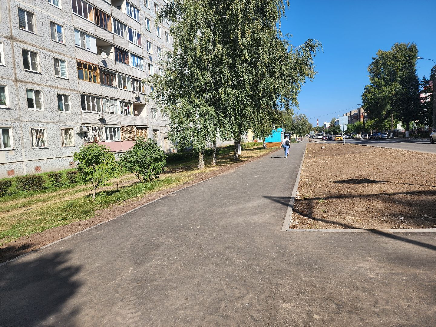 Павловский Посад, городской округ павловский Посад, люди, благоустройство, тротуар, улица, ремонт