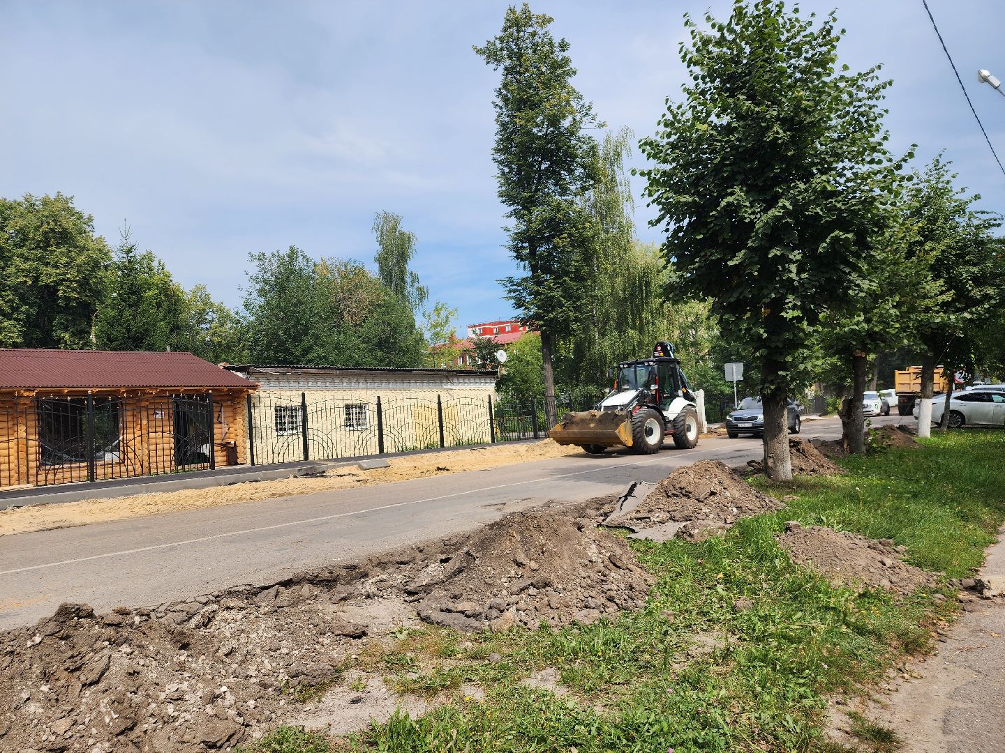 Павловский Посад, городской округ павловский Посад, люди, благоустройство, тротуар, улица, ремонт