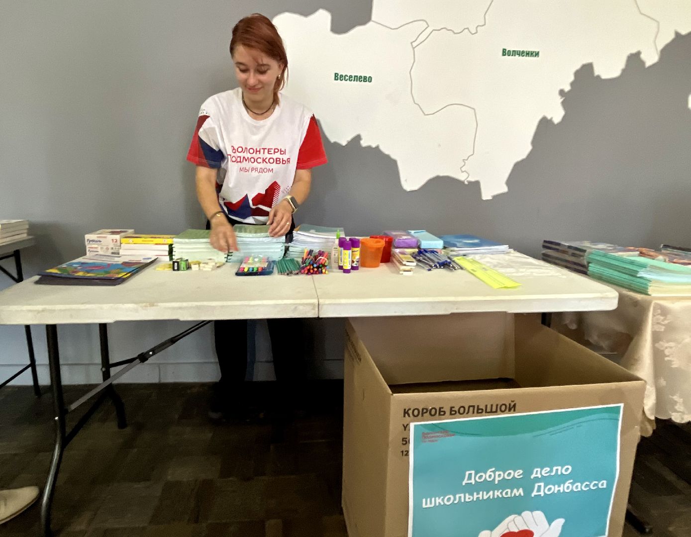 Наро-Фоминск, доброе дело школьникам Донбасса, собери ребёнка в школу, дети Донбасса, День знаний, благотворительная акция, Александр Барановв