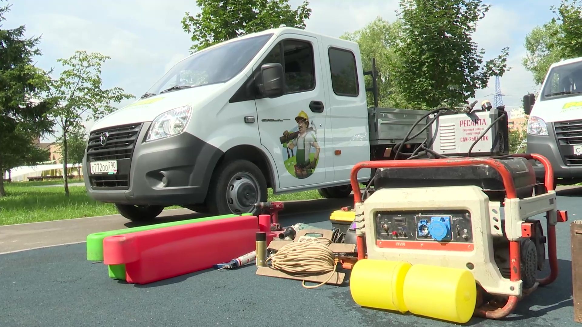 Реутов, детских площадки, ремонт, бригады, ГАЗель