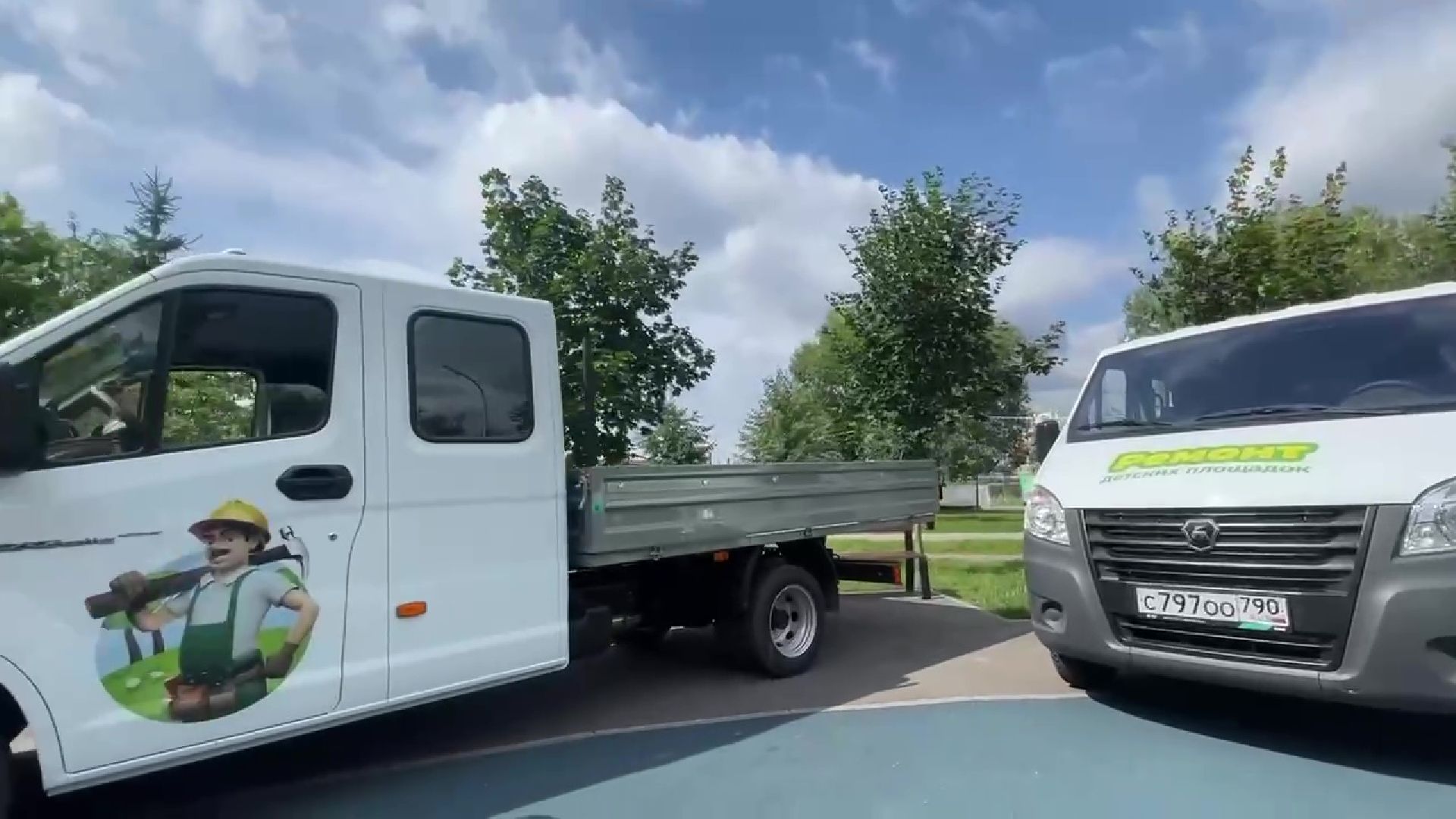 Реутов, детских площадки, ремонт, бригады, ГАЗель