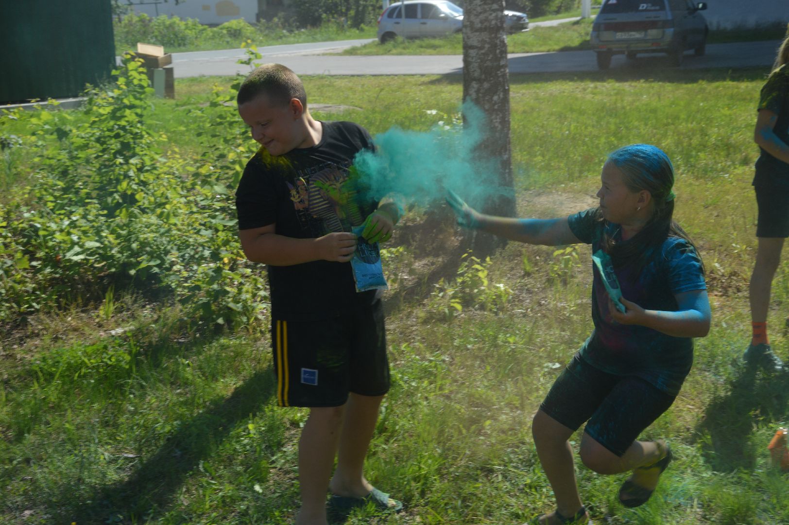 Шатура, Керва, краски Холи, Холи Индия, праздник двора