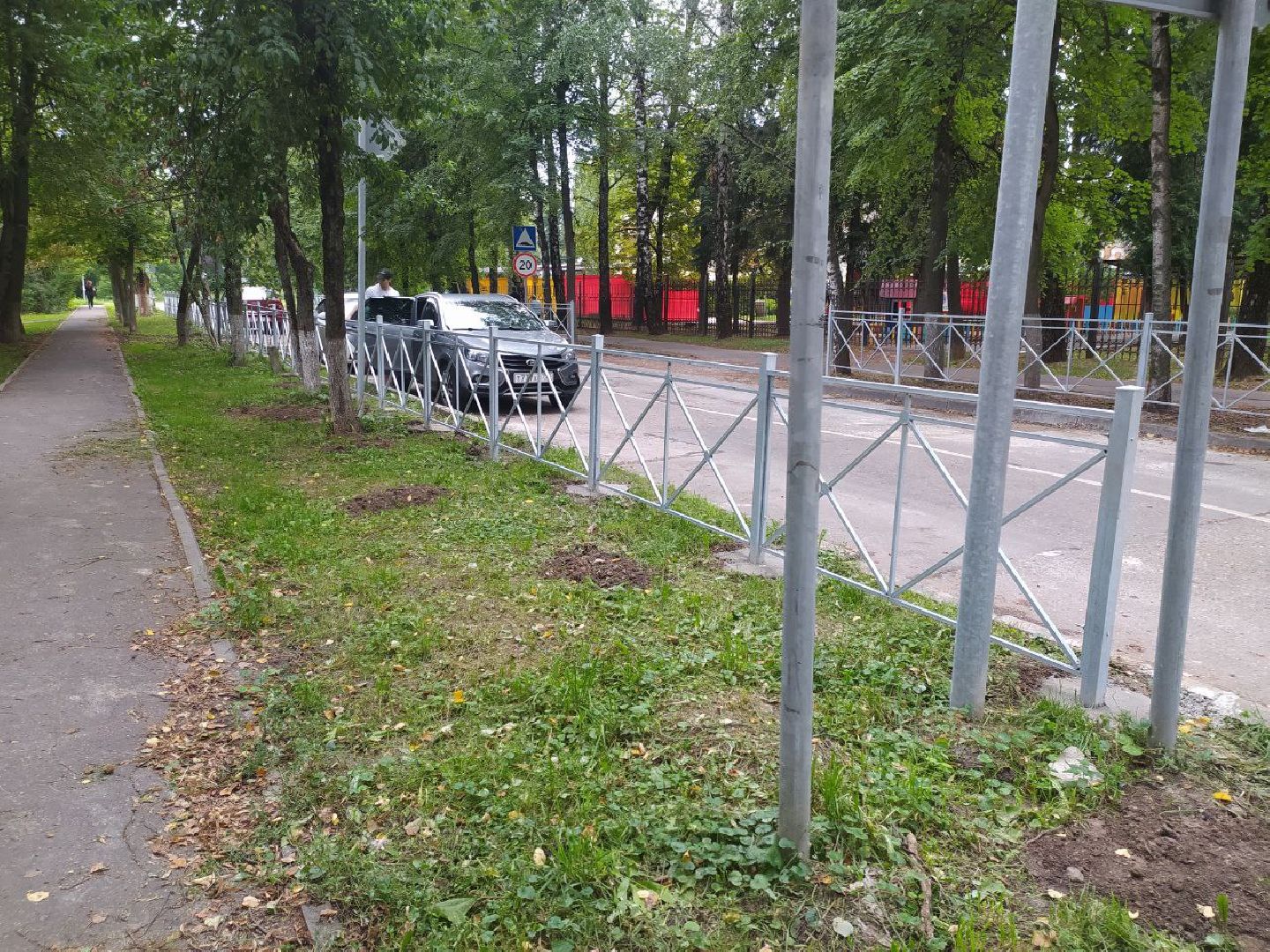 Коломна, дороги, пешеходные ограждения