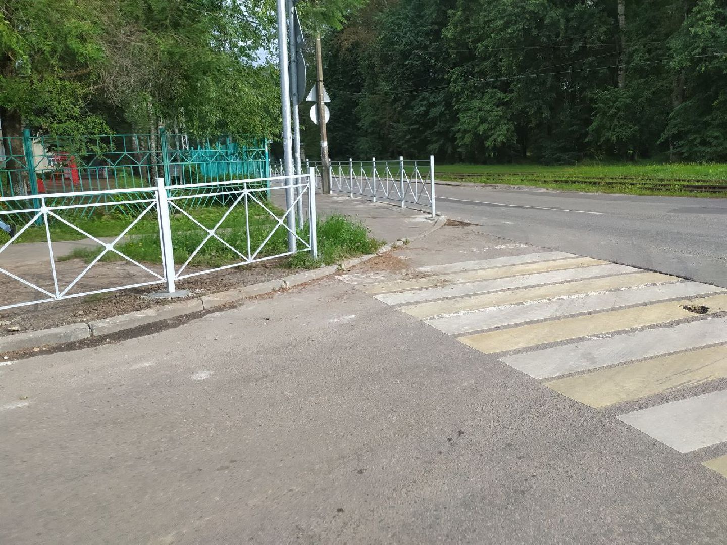 Коломна, дороги, пешеходные ограждения