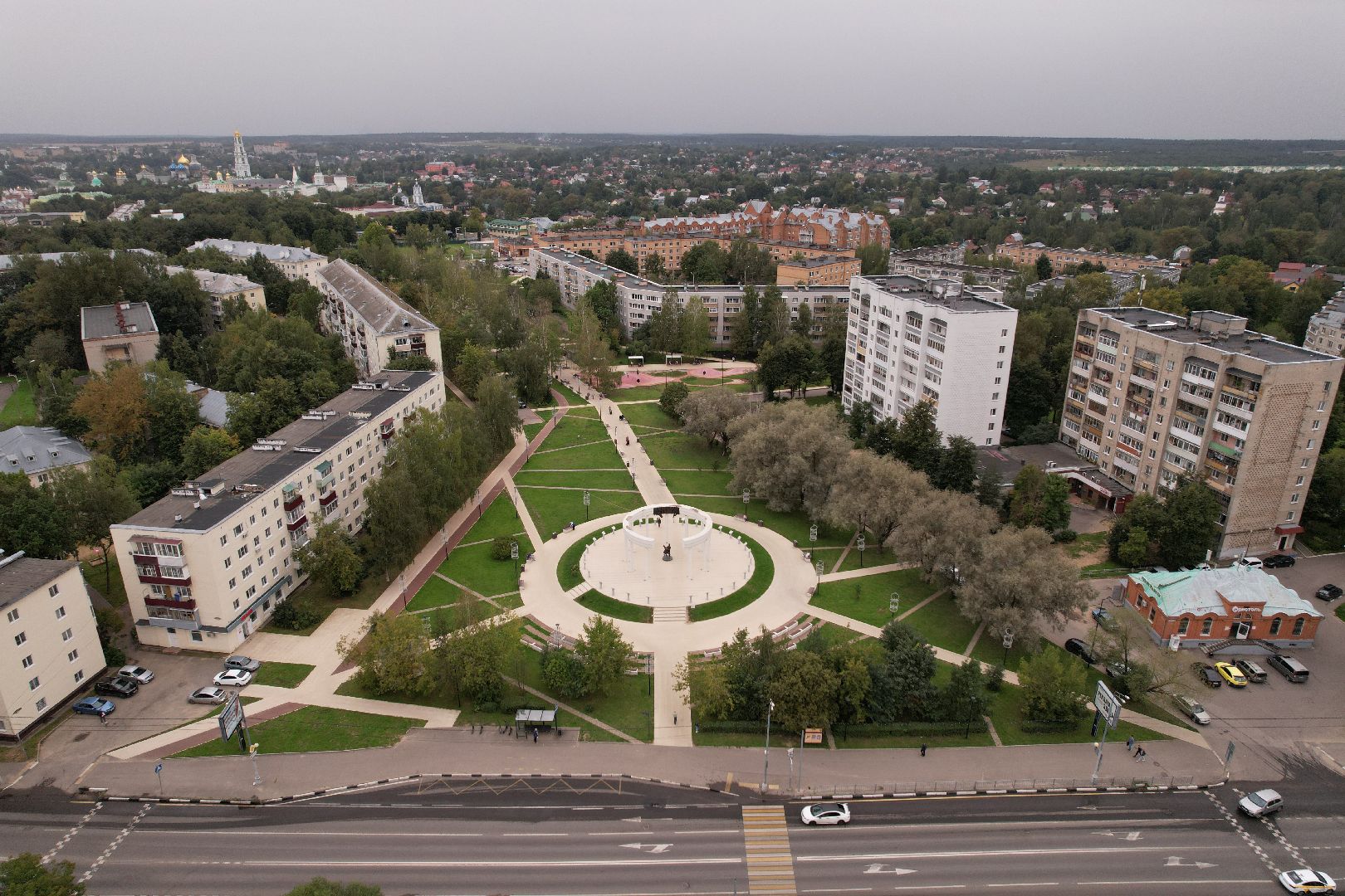 лавра, храмы, сергиев посад, видео с коптера,