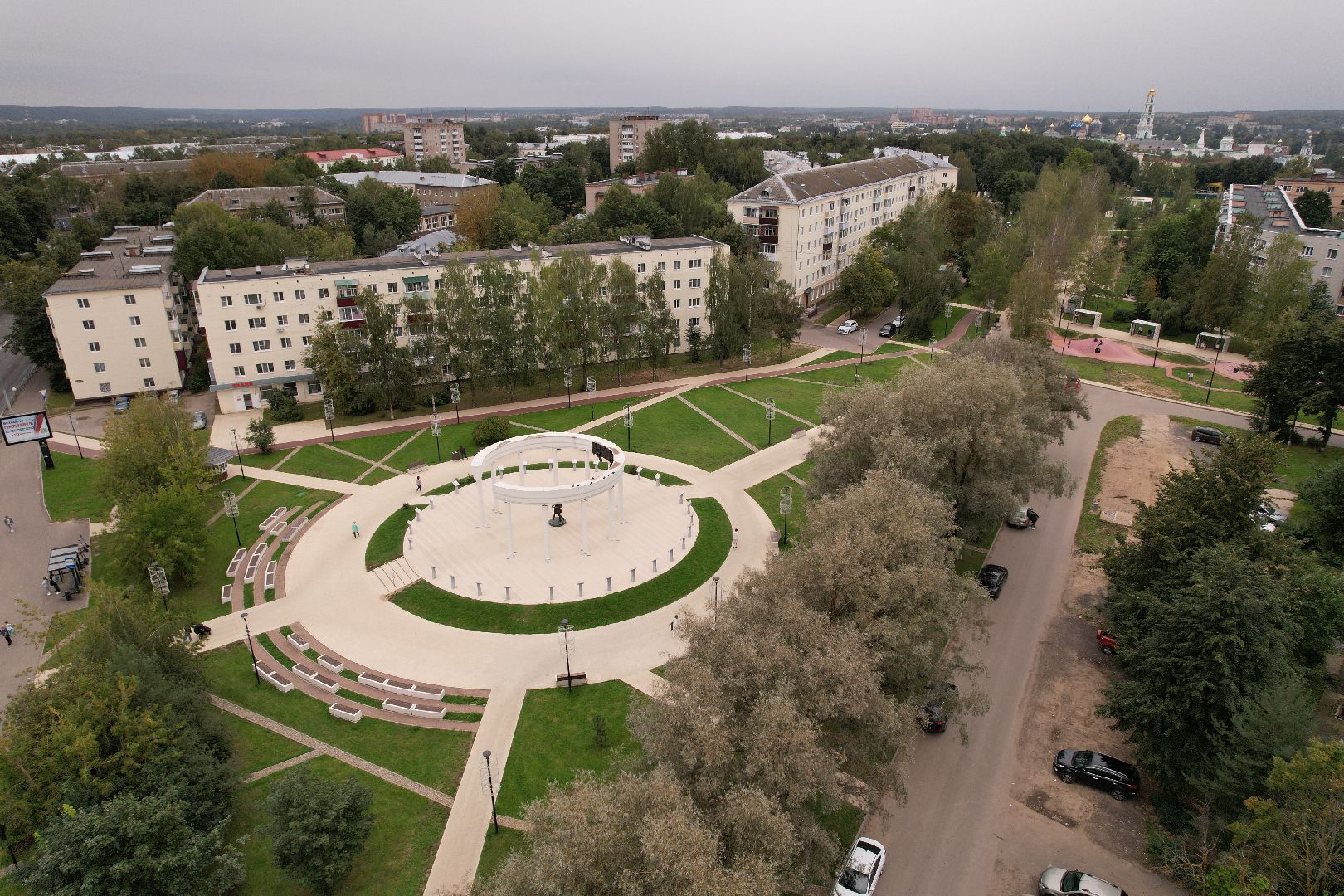 лавра, храмы, сергиев посад, видео с коптера,