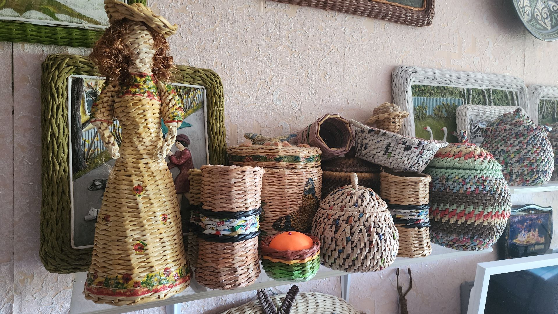 Кашира, куклы, объемные картины, творчество, бумажная лоза