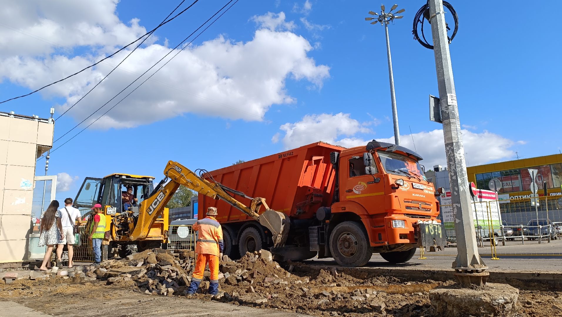Лобня, благоустройство, тротуар