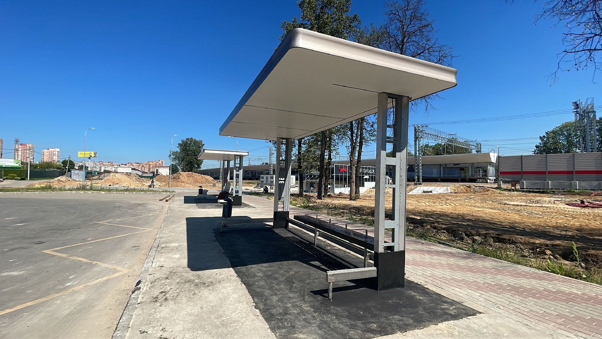 Лесной городок, благоустройство, остановка, станция, автобус, электричка, МЦД-4