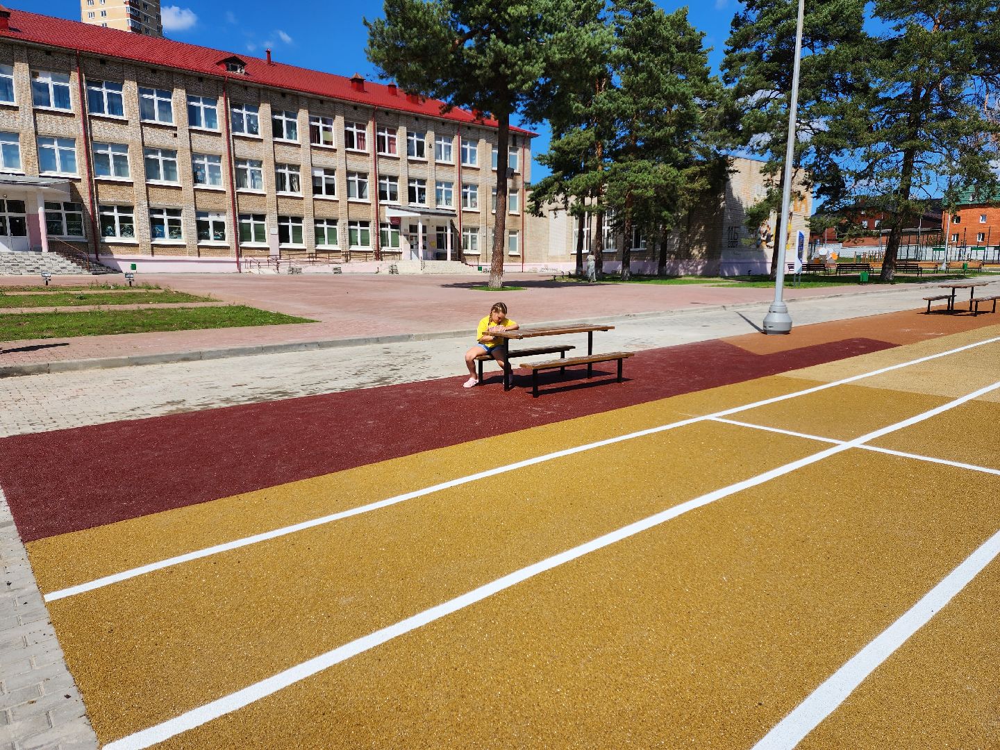 Раменское, строительство, новый корпус средней школы №6, детская игровая площадка