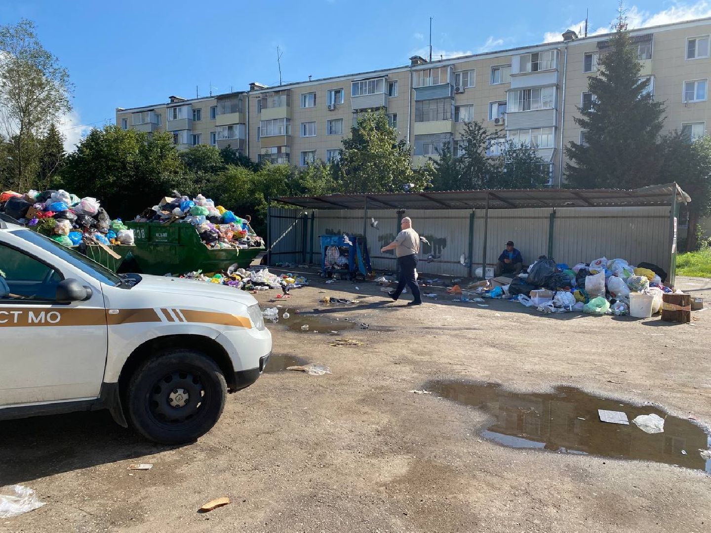 Чехов, ГУСТ, контейнерная площадка, рейд, мусор, серые возчики