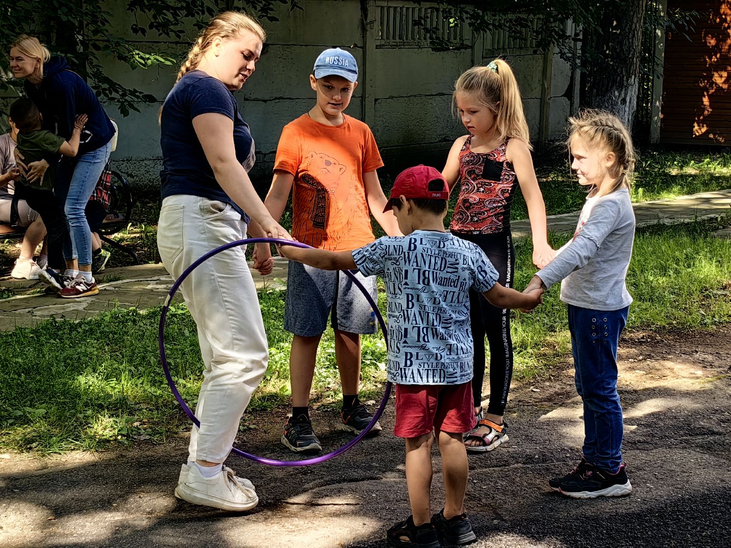 Флаг, квест, игра, рисунок, асфальт, дети