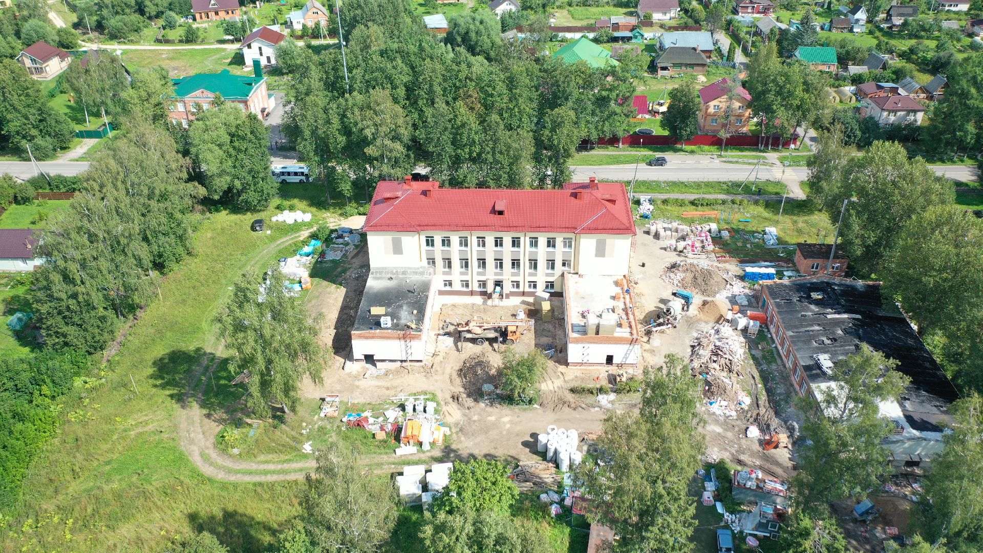 школа, волоколамск, образование, ремонт, видео с коптера,