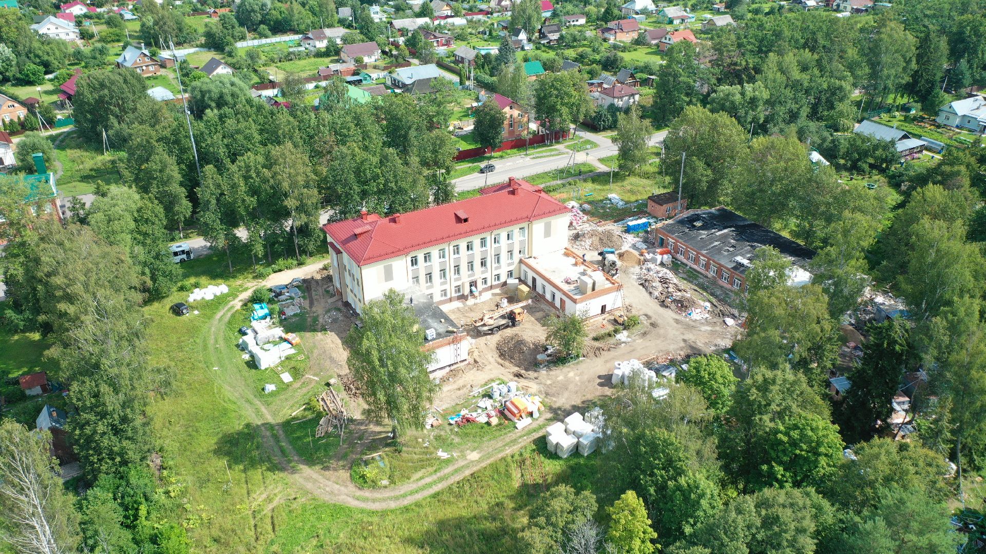 школа, волоколамск, образование, ремонт, видео с коптера,