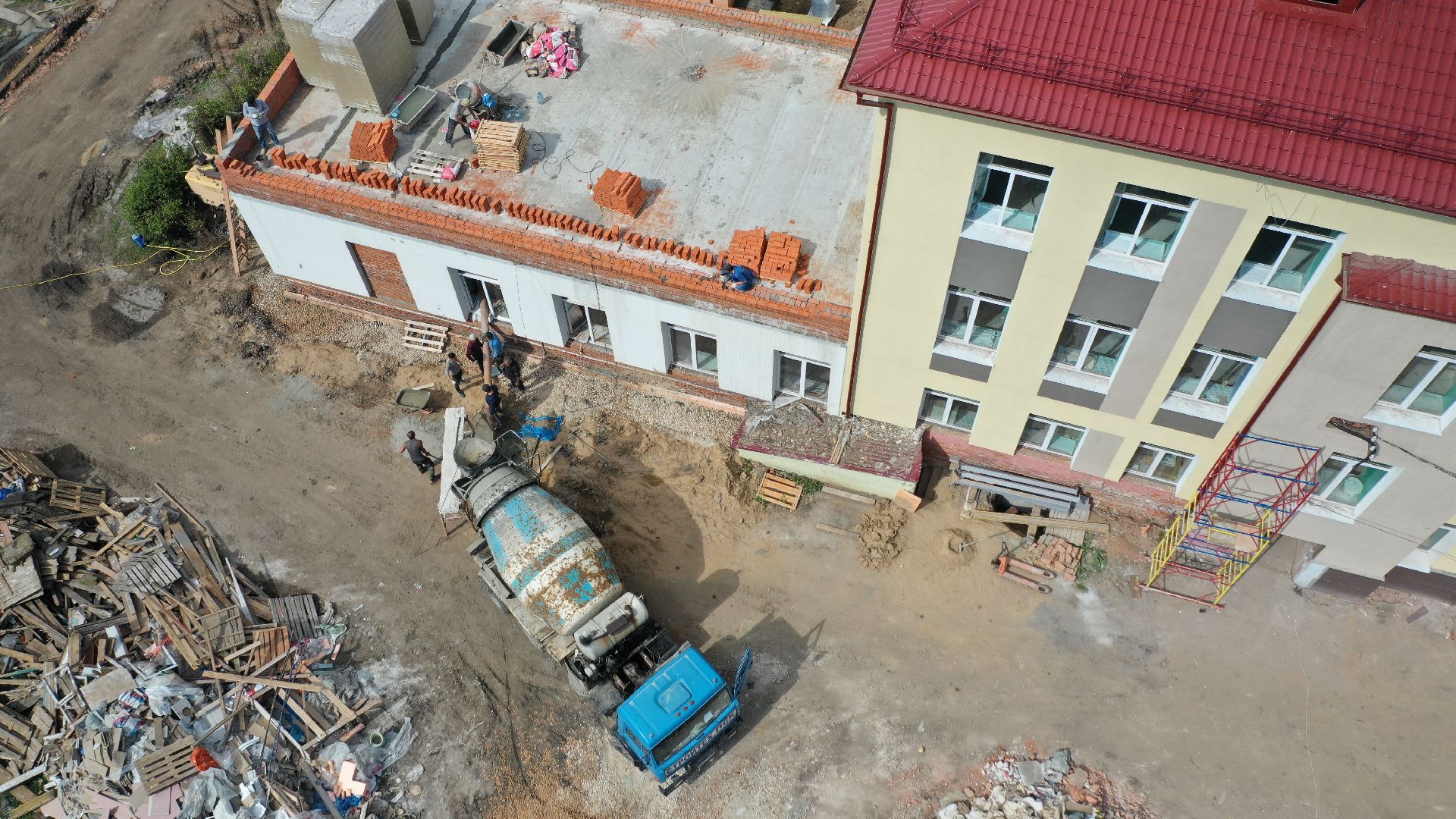 школа, волоколамск, образование, ремонт, видео с коптера,