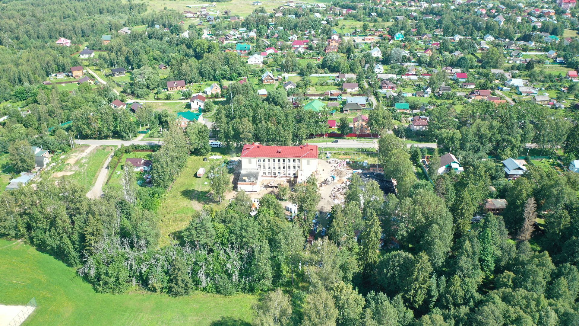 школа, волоколамск, образование, ремонт, видео с коптера,