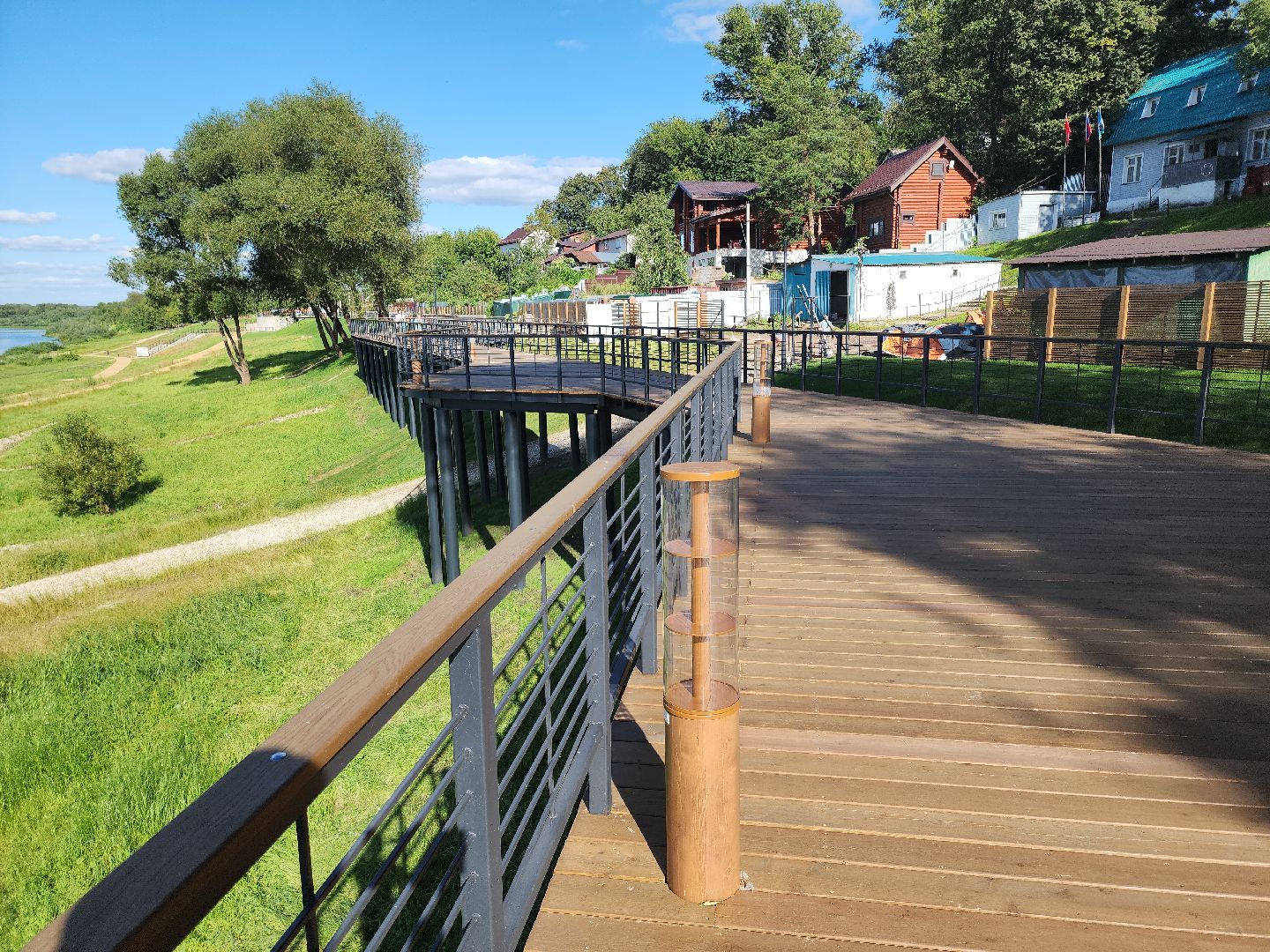 Кашира, набережная, благоустройство, детская площадка, освещение