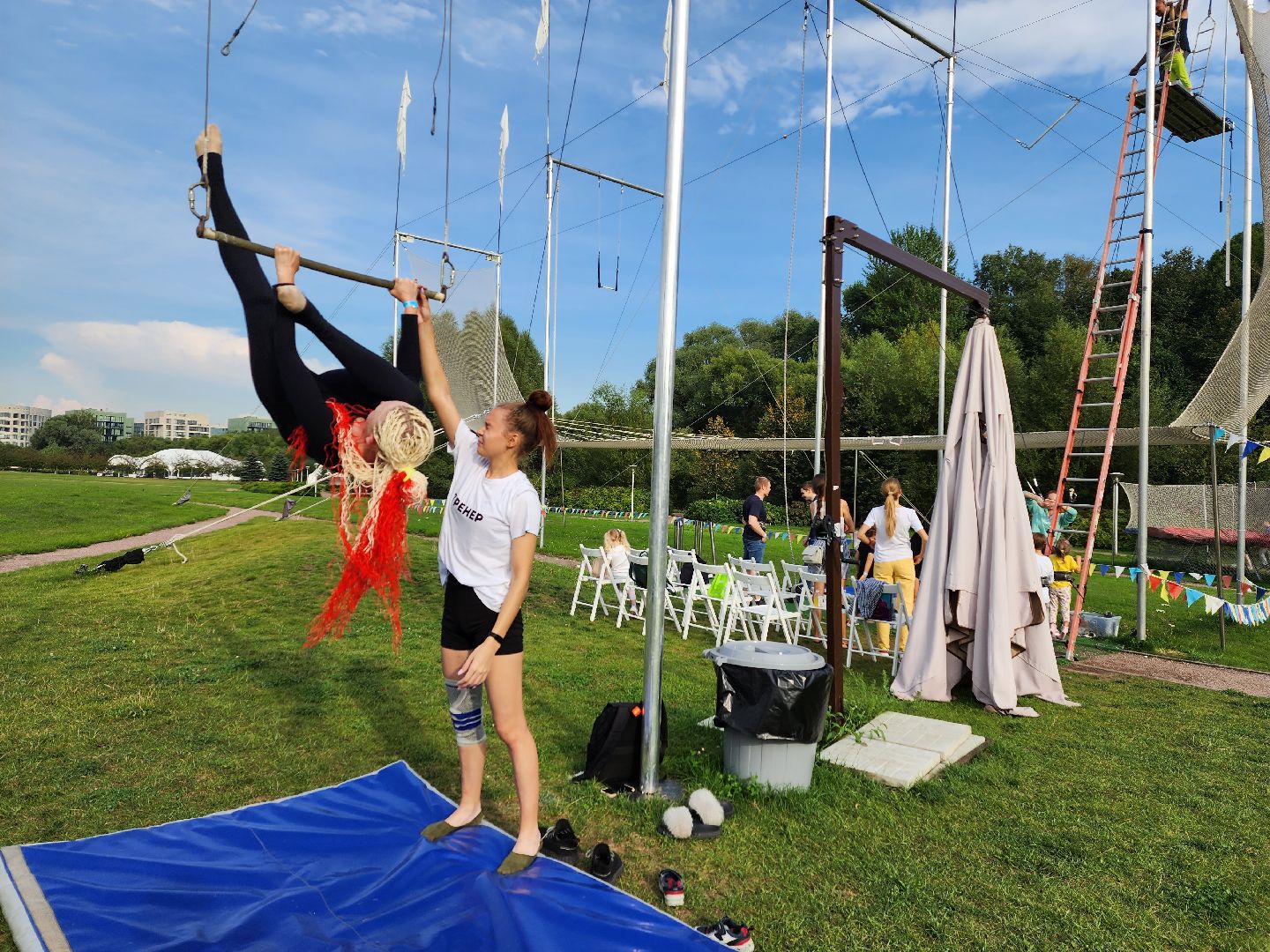 Одинцово, Сколково, спорт, трапеция, трюк, трюкач, акробат, гимнаст, каскадёр, испытано на себе, журналист - акробат