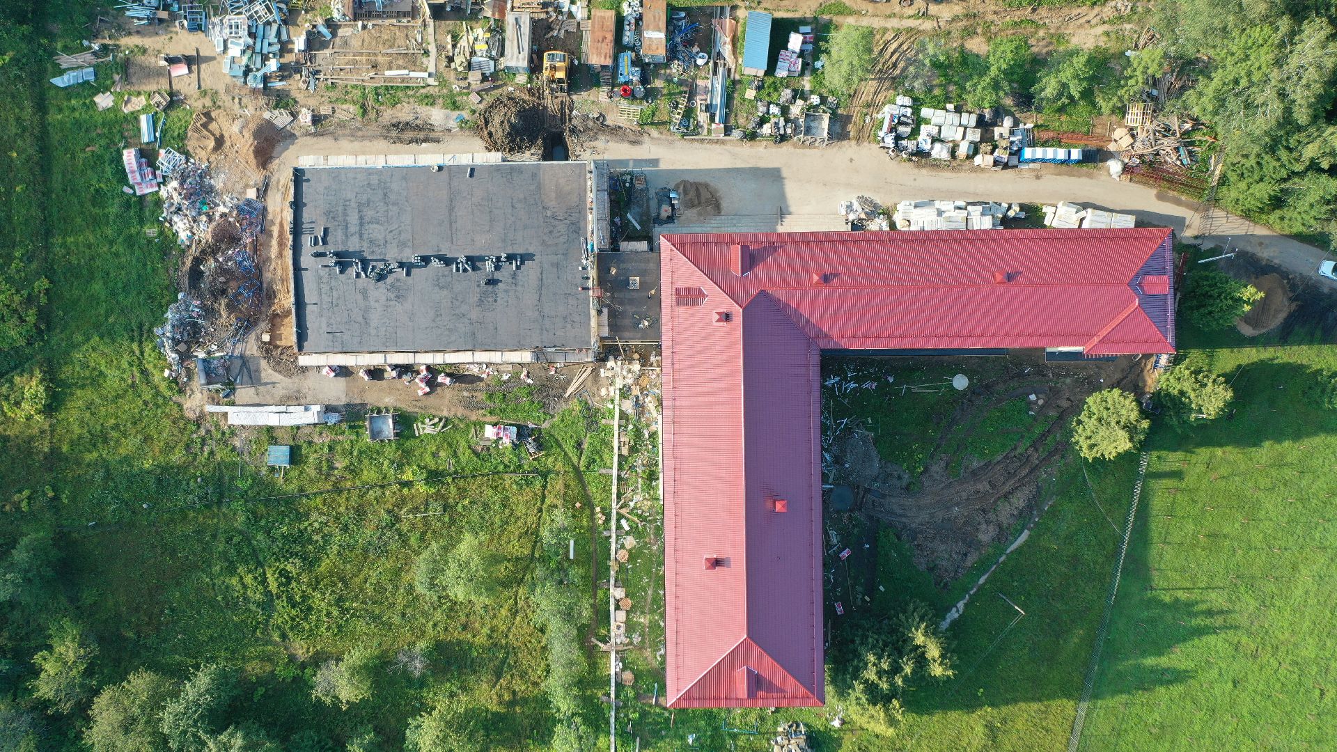 школа, строительство, Волоколамск, видео с коптера,