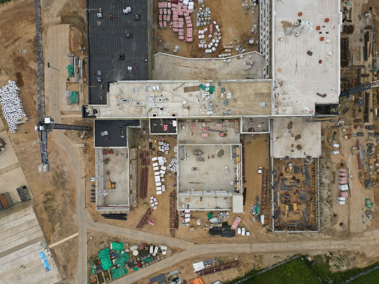 школа, дмитров, стройка, видео с коптера,