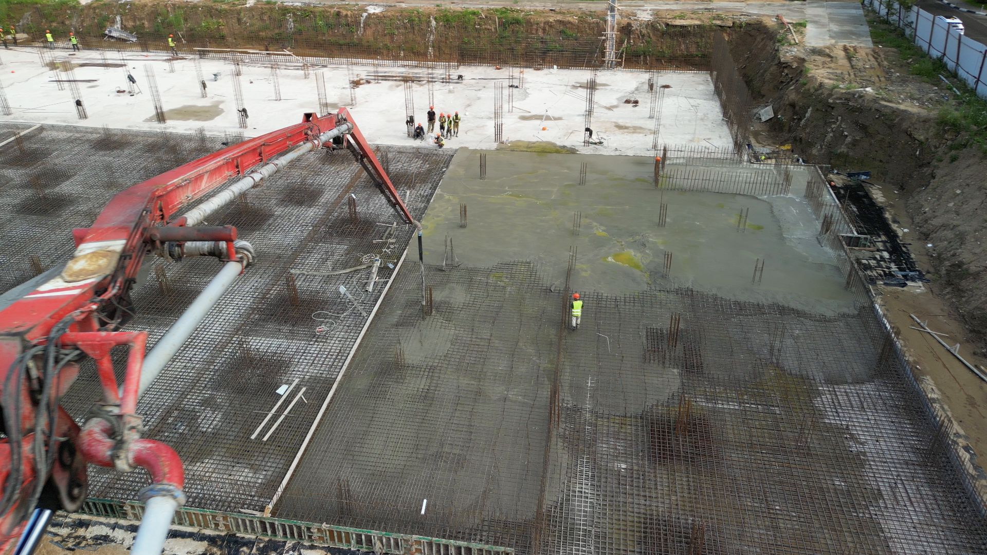 школа, строительство,видео с коптера,