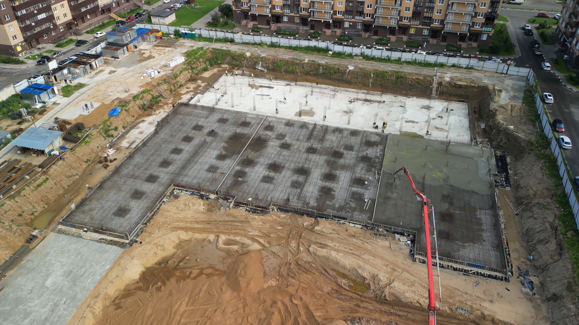 школа, строительство,видео с коптера,