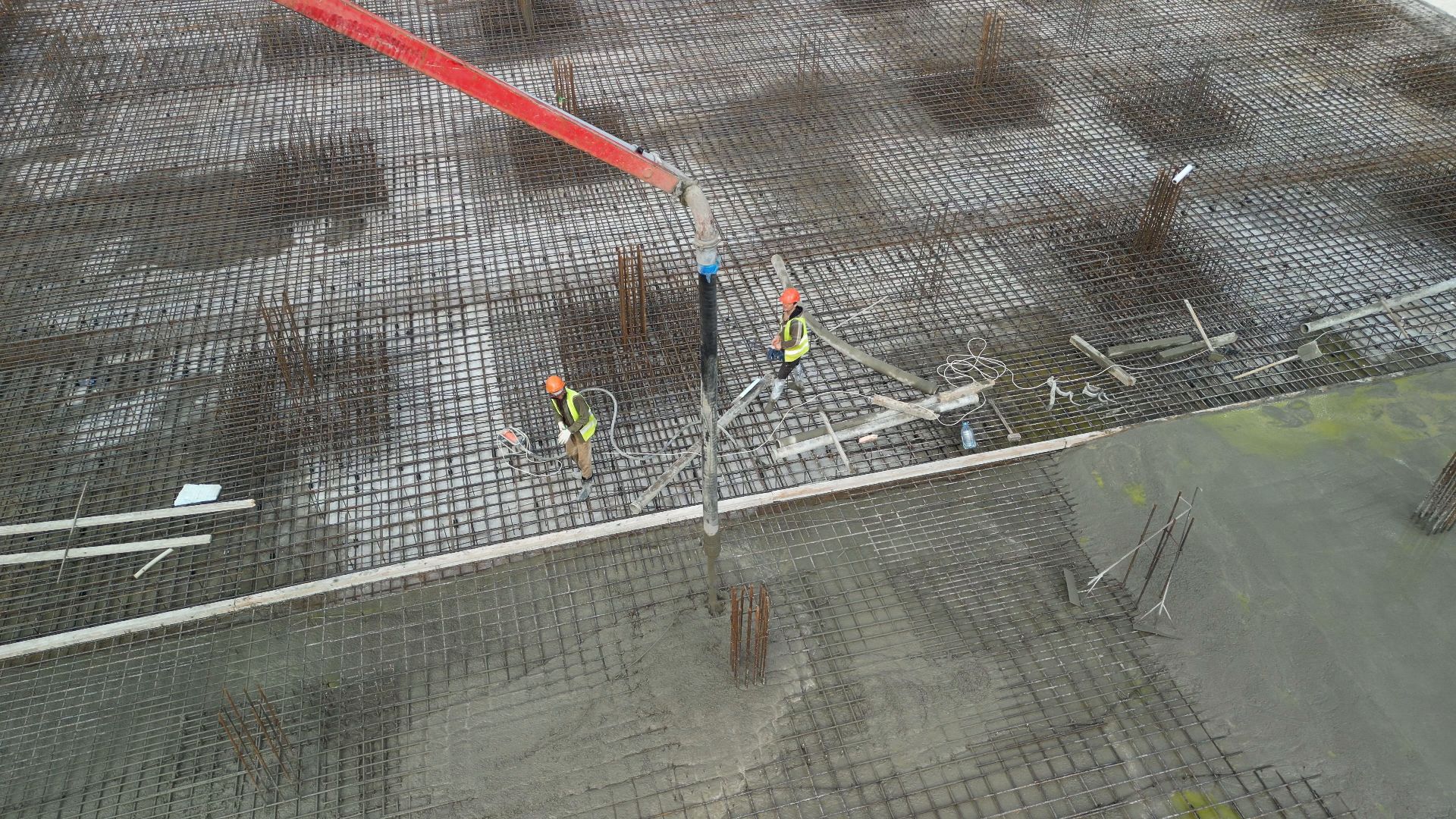 школа, строительство,видео с коптера,