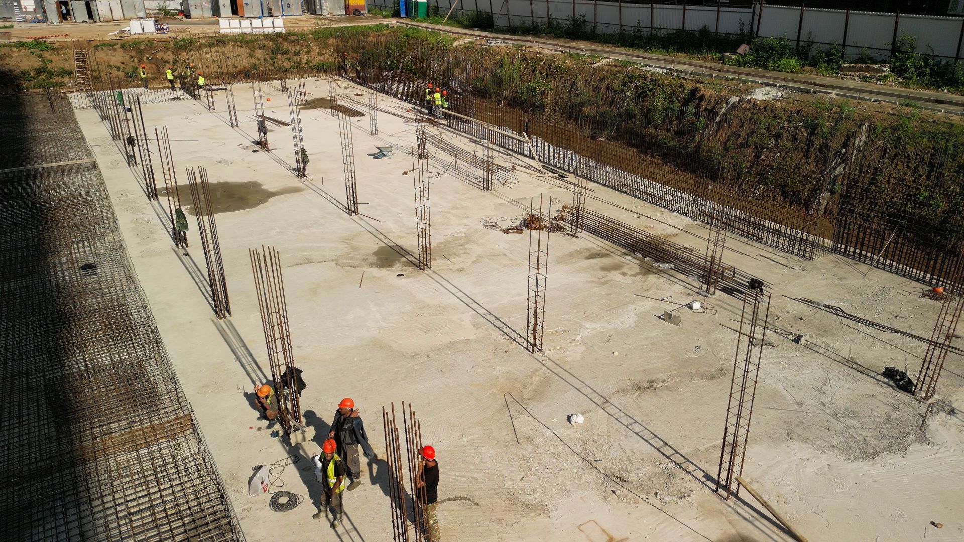 школа, строительство,видео с коптера,